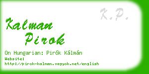 kalman pirok business card